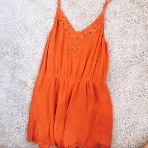 Lush Nordstrom Romper in Burnt Orange🍊🔥💥